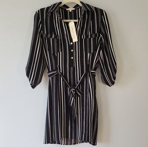 ⭐ NWT Urban Girl striped skater midi dress size L